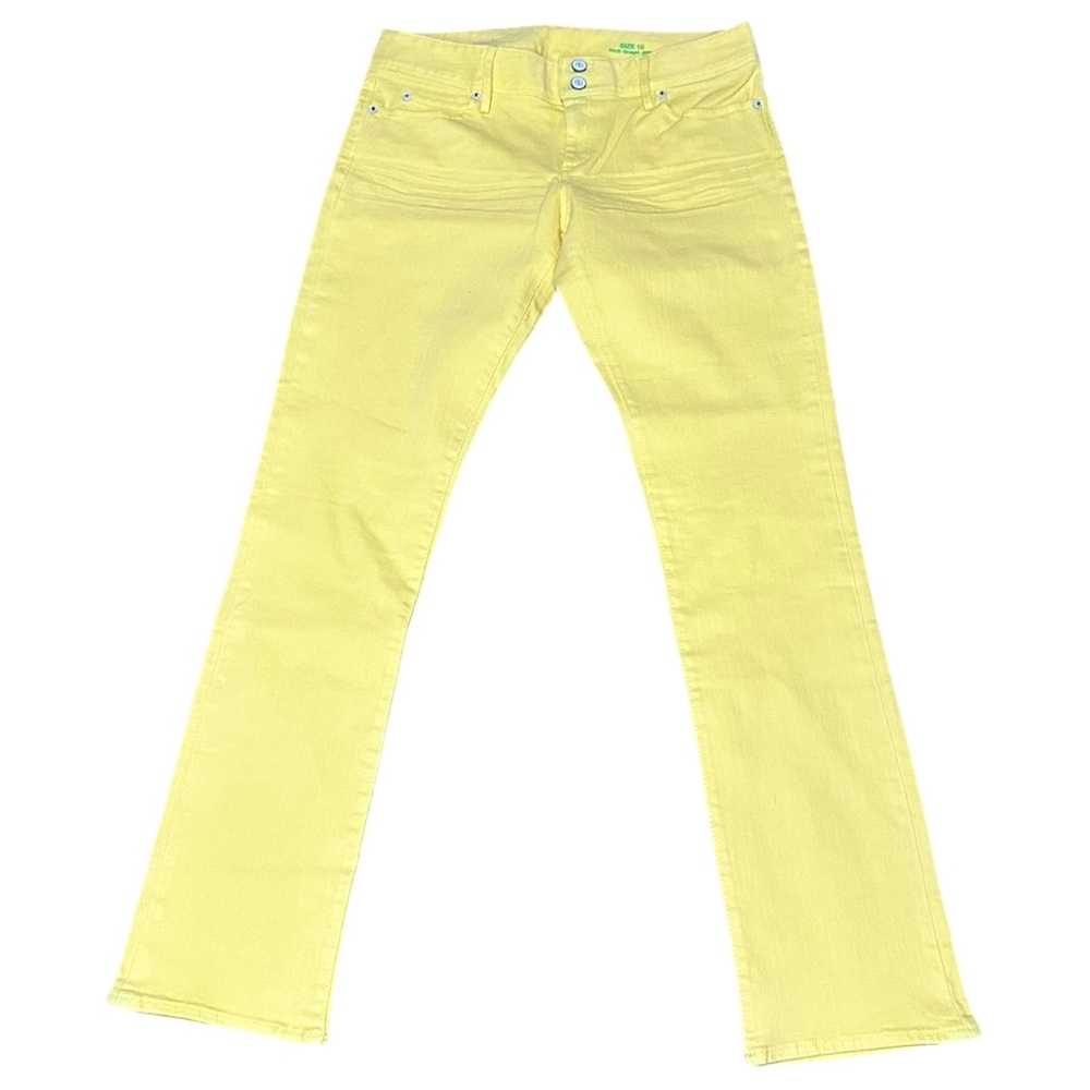 Lilly Pulitzer Yellow Worth Straight Leg Jeans Size 10